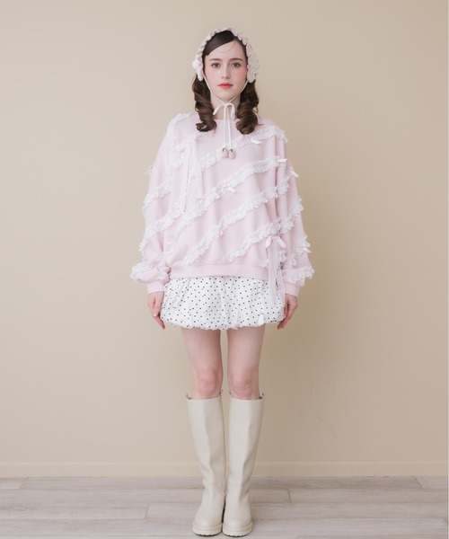Lolime by mellfy memory(ロリミー バイ メルフィーメモリー)の「lacy balloon skirt(スカート・レディース・ドット/ピンク・MEDIUM/X-LARGE)」の7枚目の写真