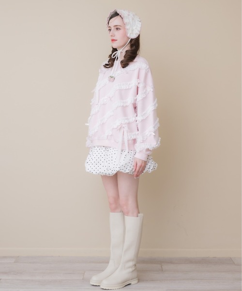 Lolime by mellfy memory(ロリミー バイ メルフィーメモリー)の「lacy balloon skirt(スカート・レディース・ドット/ピンク・MEDIUM/X-LARGE)」の8枚目の写真