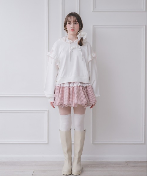 Lolime by mellfy memory(ロリミー バイ メルフィーメモリー)の「lacy balloon skirt(スカート・レディース・ドット/ピンク・MEDIUM/X-LARGE)」の6枚目の写真