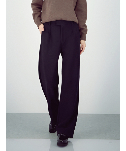 Crepe Flow Slacks _Black