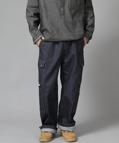 SAINTCREW（セントクルー）の「ダブルカーゴストリングジョガーパンツ DCJ-338 デニムインディゴ（デニムパンツ・メンズ・その他・MEDIUM/LARGE/X-LARGE）」の3枚目の写真