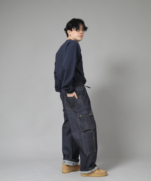 SAINTCREW（セントクルー）の「ダブルカーゴストリングジョガーパンツ DCJ-338 デニムインディゴ（デニムパンツ・メンズ・その他・MEDIUM/LARGE/X-LARGE）」の14枚目の写真