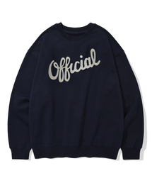 OFFICIAL LETTERING EMBROIDERED CREWNECK (NAVY)