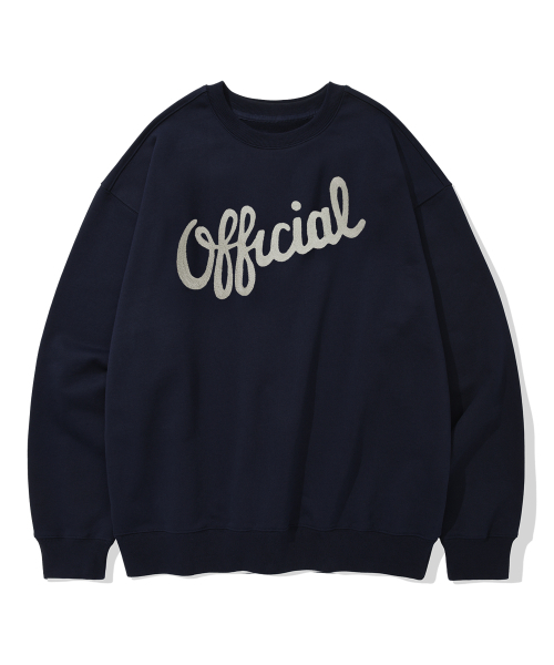 KANEITEI(カネイテイ)の「OFFICIAL LETTERING EMBROIDERED CREWNECK (NAVY)(スウェット・レディース・ネイビー・MEDIUM/LARGE/X-LARGE)」の1枚目の写真