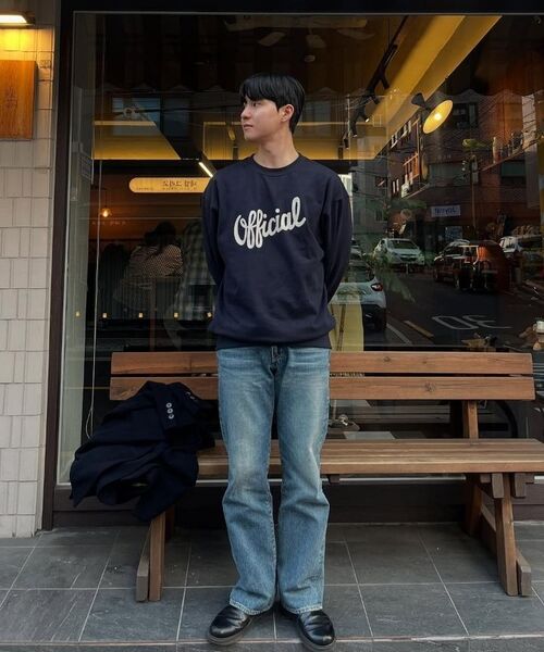 KANEITEI(カネイテイ)の「OFFICIAL LETTERING EMBROIDERED CREWNECK (NAVY)(スウェット・レディース・ネイビー・MEDIUM/LARGE/X-LARGE)」の17枚目の写真