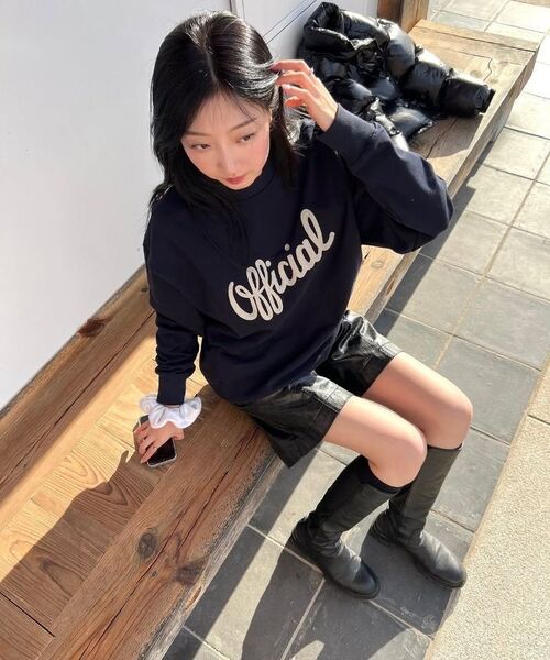 KANEITEI(カネイテイ)の「OFFICIAL LETTERING EMBROIDERED CREWNECK (NAVY)(スウェット・レディース・ネイビー・MEDIUM/LARGE/X-LARGE)」の8枚目の写真