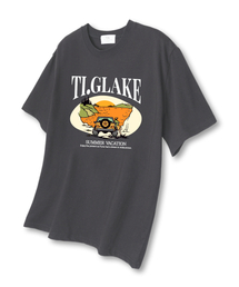 サンセットオフロード オーバーサイズ 半袖Tシャツ ダークグレー