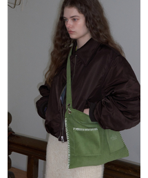 Grande Collage Bag _ Corduroy Matcha