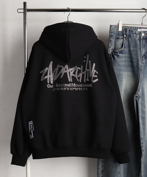 セール】2ND ARCHIVE プルパーカー くま ねこ ラインストーン