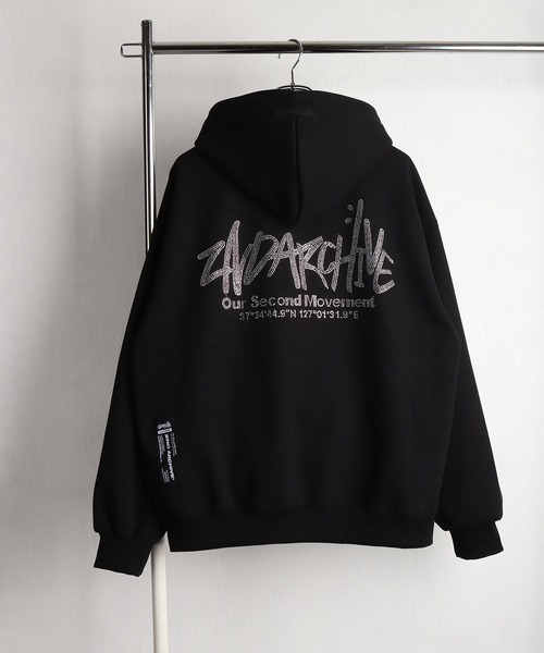 WESTSEA(ウエストシー)の「2ND ARCHIVE プルパーカー くま ねこ ラインストーン グラフィックプリント(パーカー・メンズ・ブラック系その他4/ブラック系その他/ブラック系その他3/ブラック系その他5/ブラック/ブラック系その他2・FREE)」の8枚目の写真
