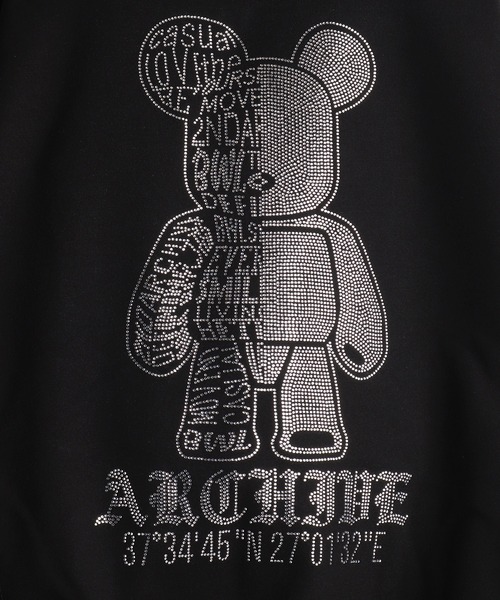WESTSEA(ウエストシー)の「2ND ARCHIVE プルパーカー くま ねこ ラインストーン グラフィックプリント(パーカー・メンズ・ブラック系その他4/ブラック系その他/ブラック系その他3/ブラック系その他5/ブラック/ブラック系その他2・FREE)」の14枚目の写真
