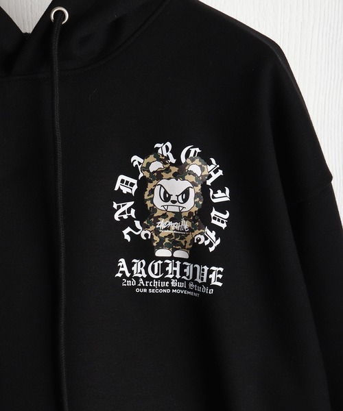 WESTSEA(ウエストシー)の「2ND ARCHIVE プルパーカー くま ねこ ラインストーン グラフィックプリント(パーカー・メンズ・ブラック系その他4/ブラック系その他/ブラック系その他3/ブラック系その他5/ブラック/ブラック系その他2・FREE)」の17枚目の写真