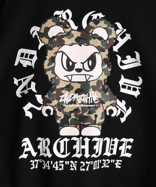 WESTSEA(ウエストシー)の「2ND ARCHIVE プルパーカー くま ねこ ラインストーン グラフィックプリント(パーカー・メンズ・ブラック系その他4/ブラック系その他/ブラック系その他3/ブラック系その他5/ブラック/ブラック系その他2・FREE)」の18枚目の写真