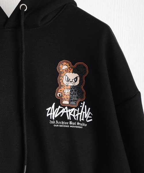 WESTSEA(ウエストシー)の「2ND ARCHIVE プルパーカー くま ねこ ラインストーン グラフィックプリント(パーカー・メンズ・ブラック系その他4/ブラック系その他/ブラック系その他3/ブラック系その他5/ブラック/ブラック系その他2・FREE)」の21枚目の写真