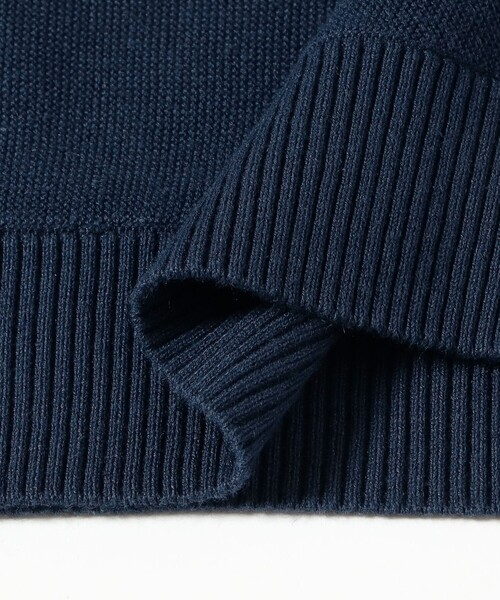 BEAMS PLUS（ビームスプラス）の「Knit Polo Front Stripe Jacquard（ポロシャツ・メンズ・グリーン/ブラウン/ネイビー・X-LARGE/LARGE/MEDIUM/SMALL）」の7枚目の写真