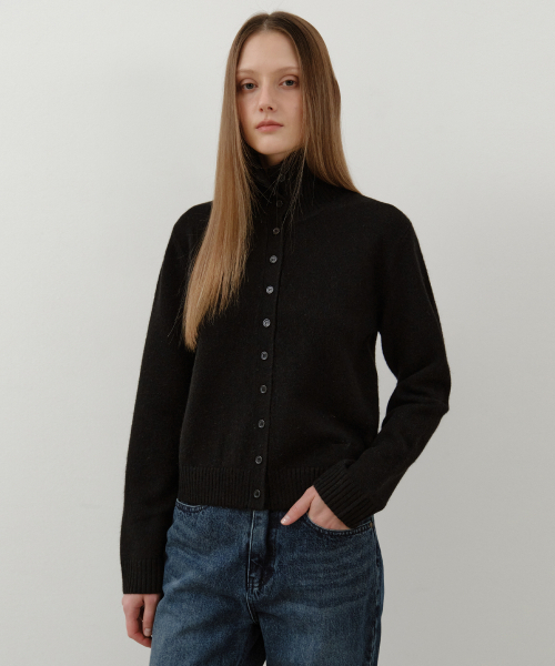 WEDNESDAYOASISFORWOMEN（ウェンズデー オアシス フォー ウーマン）の「ルネウールブレンドニットカーディガン_BLACK(WC25-KN50)（カーディガン/ボレロ・レディース・ブラック・OS）」の2枚目の写真