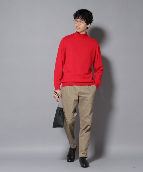 NANO universe(ナノユニバース)の「カシミヤミックスタートルネックニット(ニット/セーター・メンズ・グレー/ターコイズブルー/レッド/チャコール/ネイビー・L/M)」の10枚目の写真