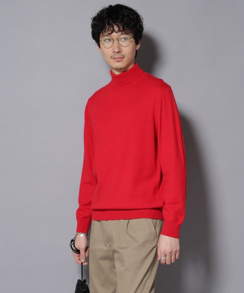 NANO universe(ナノユニバース)の「カシミヤミックスタートルネックニット(ニット/セーター・メンズ・グレー/ターコイズブルー/レッド/チャコール/ネイビー・L/M)」の6枚目の写真