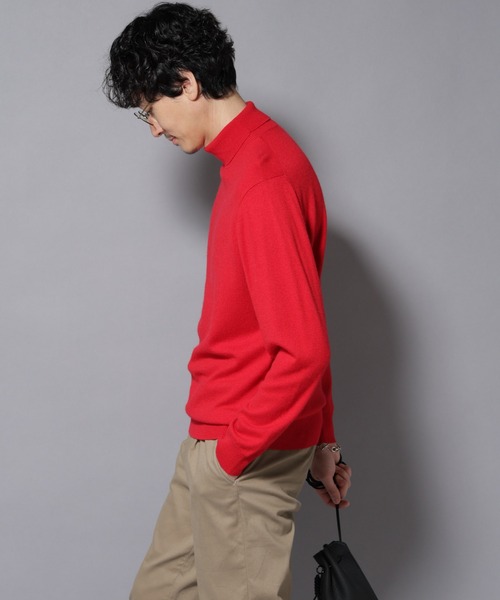 NANO universe(ナノユニバース)の「カシミヤミックスタートルネックニット(ニット/セーター・メンズ・グレー/ターコイズブルー/レッド/チャコール/ネイビー・L/M)」の7枚目の写真