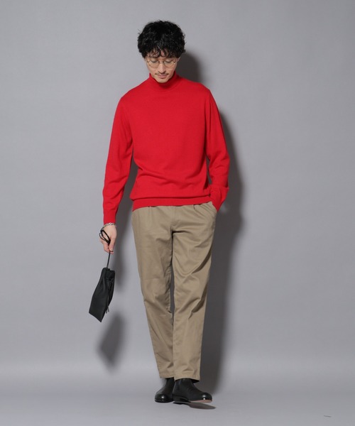 NANO universe(ナノユニバース)の「カシミヤミックスタートルネックニット(ニット/セーター・メンズ・グレー/ターコイズブルー/レッド/チャコール/ネイビー・L/M)」の9枚目の写真