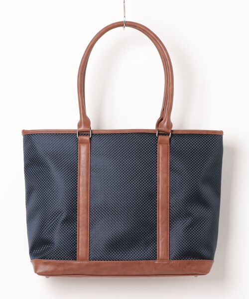 UNION STATION（ユニオンステーション）の「イチマツ柄トートバッグ（トートバッグ・メンズ・ブラック×ブラック/ブラック×グレー/ネイビー・FREE）」の5枚目の写真