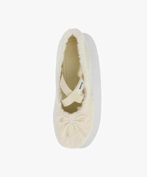 MARITHE + FRANCOIS GIRBAUD(マリテフランソワジルボー)の「W CROSS BANDING SHEARING FLAT SHOES(バレエシューズ・レディース・ブラウン/アイボリー/Black・25cm/24cm/23cm)」の8枚目の写真