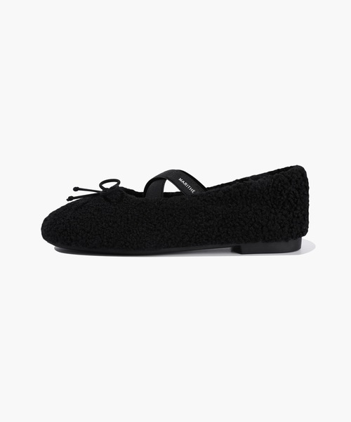 MARITHE + FRANCOIS GIRBAUD(マリテフランソワジルボー)の「W CROSS BANDING SHEARING FLAT SHOES(バレエシューズ・レディース・ブラウン/アイボリー/Black・25cm/24cm/23cm)」の19枚目の写真