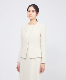 EPOCA | コンパクトダブルクロス ノーカラージャケット(ノーカラージャケット)