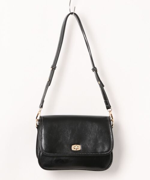 florist（フローリスト）の「2WAY レザータッチターンロックフラップショルダーバッグ/ハンドバッグ（ショルダーバッグ・レディース・ブラック/ブラウン/ワインレッド・FREE）」の17枚目の写真