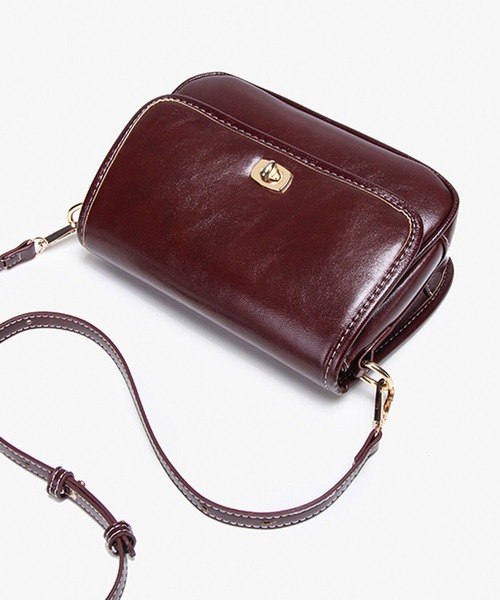 florist（フローリスト）の「2WAY レザータッチターンロックフラップショルダーバッグ/ハンドバッグ（ショルダーバッグ・レディース・ブラック/ブラウン/ワインレッド・FREE）」の15枚目の写真