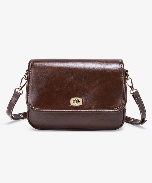 florist（フローリスト）の「2WAY レザータッチターンロックフラップショルダーバッグ/ハンドバッグ（ショルダーバッグ・レディース・ブラック/ブラウン/ワインレッド・FREE）」の8枚目の写真