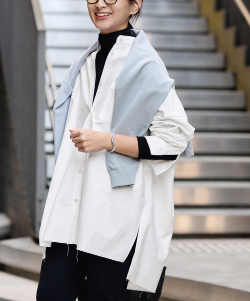 バンドカラーロングシャツ（シャツ/ブラウス）｜FRAMeWORK（フレーム