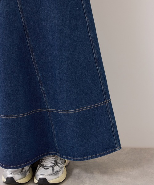 VIS（ビス）の「バックレースアップフレアデニムスカート/イージーケア（デニムスカート・レディース・ブルー系その他6/ブルー・M/S）」の20枚目の写真