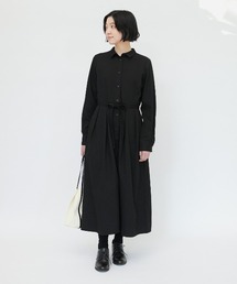 THREE FIFTY STANDARD（スリーフィフティースタンダード）の「ＴＨＲＥＥ　ＦＩＦＴＹ　ＳＴＡＮＤＡＲＤ　ウエストタックのブラックワンピース（ワンピース）」