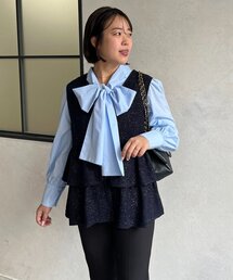 prose verse | 【SAPON】3WAYティアードフリルツイードジレ(ベスト)