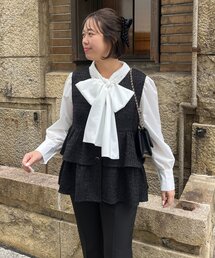 prose verse | 【SAPON】3WAYティアードフリルツイードジレ(ベスト)