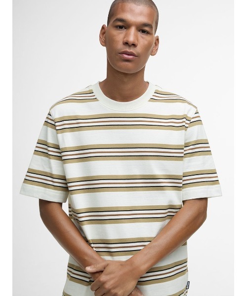 Barbour(バブアー)の「Sandwick ボーダー Tシャツ(Tシャツ/カットソー・メンズ・ブラック/ホワイト・SMALL/MEDIUM/LARGE)」の6枚目の写真