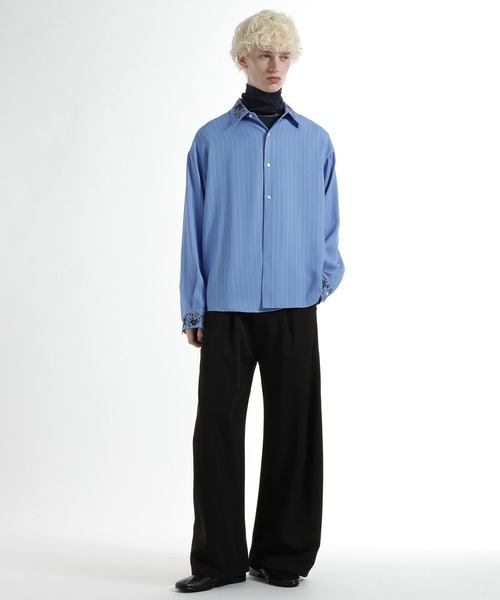 HARE（ハレ）の「3ディメンションワイドパンツ(HARE)（スラックス・メンズ・ブラック・SMALL/LARGE）」の2枚目の写真