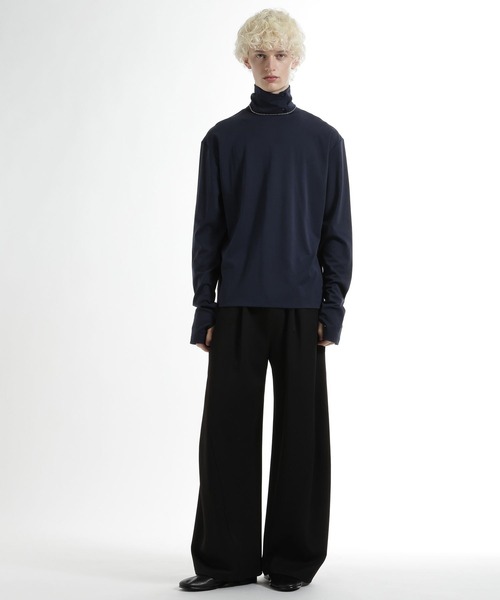 HARE（ハレ）の「3ディメンションワイドパンツ(HARE)（スラックス・メンズ・ブラック・SMALL/LARGE）」の4枚目の写真