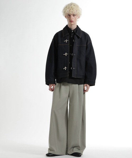 HARE（ハレ）の「3ディメンションワイドパンツ(HARE)（スラックス・メンズ・ブラック・SMALL/LARGE）」の6枚目の写真