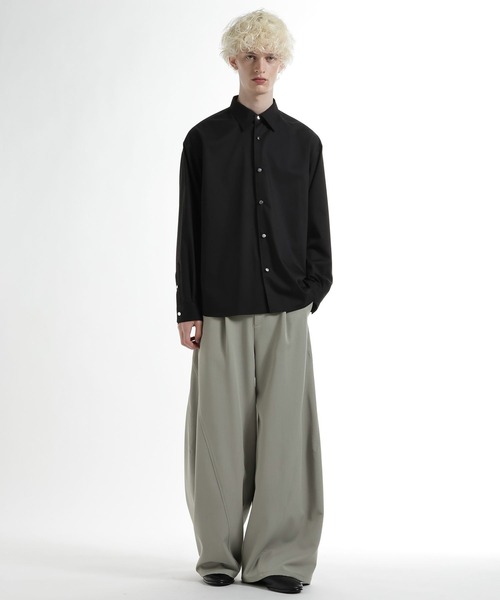 HARE（ハレ）の「3ディメンションワイドパンツ(HARE)（スラックス・メンズ・ブラック・SMALL/LARGE）」の7枚目の写真