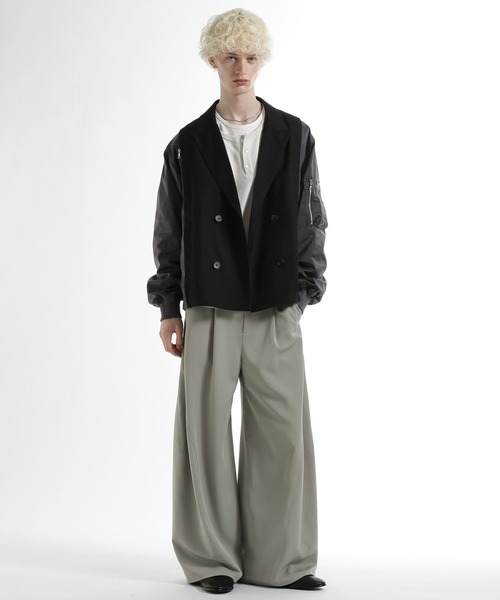 HARE（ハレ）の「3ディメンションワイドパンツ(HARE)（スラックス・メンズ・ブラック・SMALL/LARGE）」の8枚目の写真