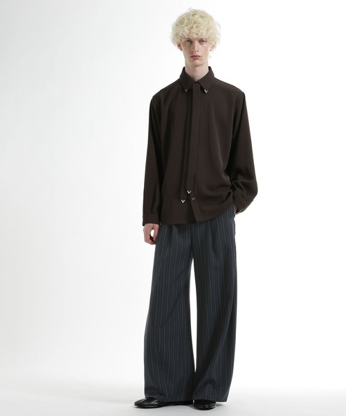 HARE（ハレ）の「3ディメンションワイドパンツ(HARE)（スラックス・メンズ・ブラック・SMALL/LARGE）」の12枚目の写真