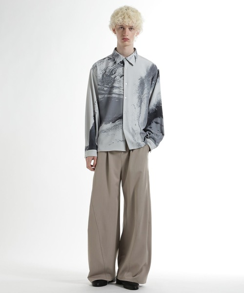 HARE（ハレ）の「3ディメンションワイドパンツ(HARE)（スラックス・メンズ・ブラック・SMALL/LARGE）」の13枚目の写真