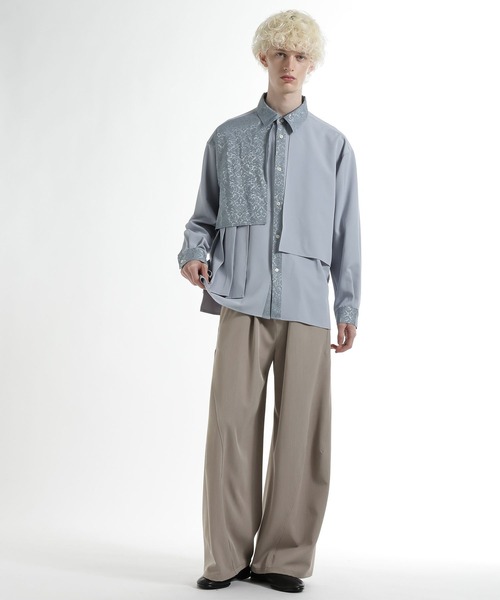 HARE（ハレ）の「3ディメンションワイドパンツ(HARE)（スラックス・メンズ・ブラック・SMALL/LARGE）」の15枚目の写真