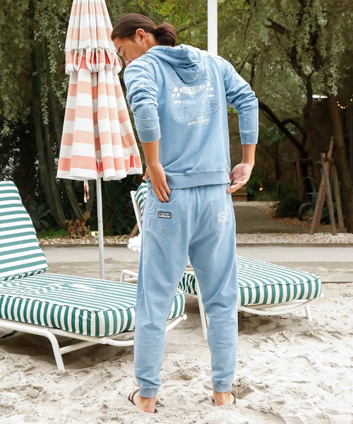 Kahiko(カヒコ)の「【Kahiko】SURF&Palms ショアMEN'Sパンツ(スウェットパンツ・メンズ・ネイビー/ライトブルー/グレー・FREE)」の9枚目の写真