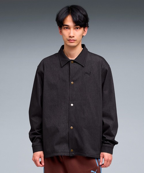 PUMA(プーマ)の「PUMA プーマ メンズ ESS エレベーテッド デニムライク ジャケット DENIM LIKE LS(ナイロンジャケット・メンズ・ネイビー/ブラック・XX-LARGE/X-LARGE/SMALL/MEDIUM/LARGE)」の1枚目の写真