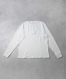 《ワッフル ヘンリーネックロングスリーブTシャツ》