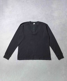《ワッフル ヘンリーネックロングスリーブTシャツ》