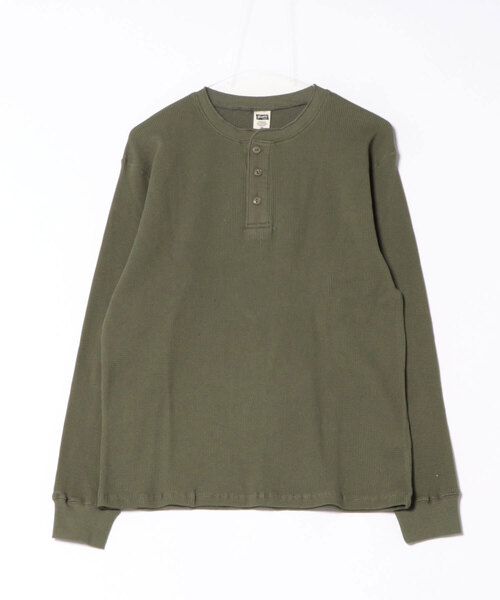 B.I.D.(ビーアイディー)の「《ワッフル ヘンリーネックロングスリーブTシャツ》(Tシャツ/カットソー・メンズ・ブラック/オートミール/オリーブ/ホワイト・MEDIUM/LARGE)」の15枚目の写真